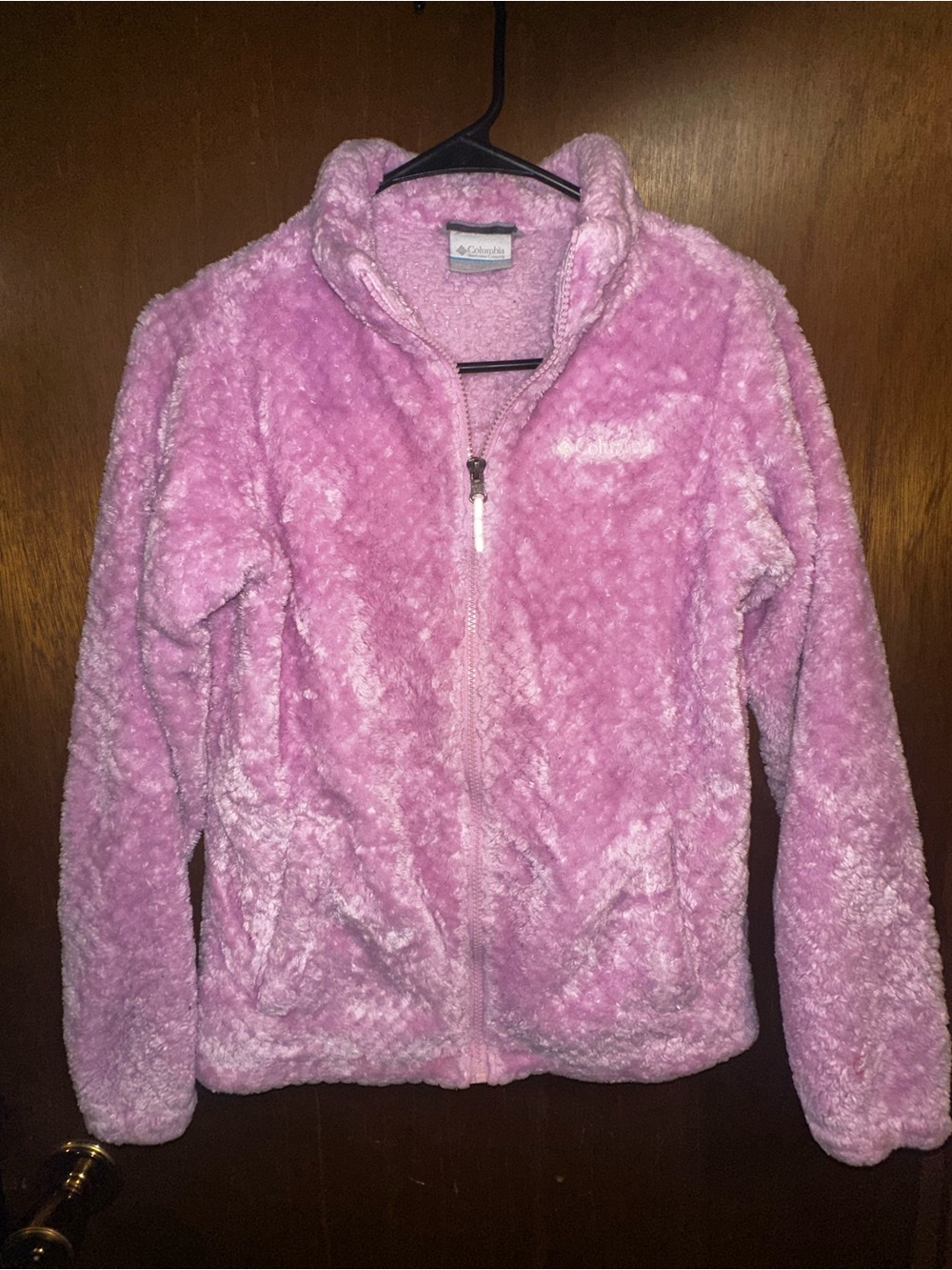 Columbia Girls' Pink-ish/Purple-ish Plush Fleece Jacket